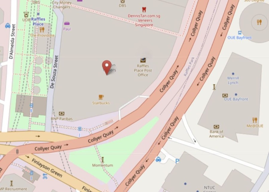 Map to MBS Business Solutions, Ocean Financial Centre Singapore